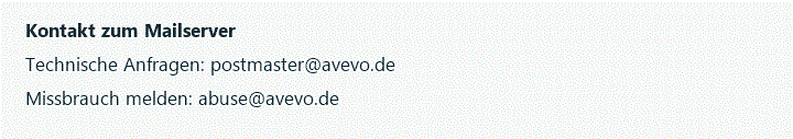 Technische Kontaktangaben und Adresse für Missbrauchsmeldungen als Grafik
